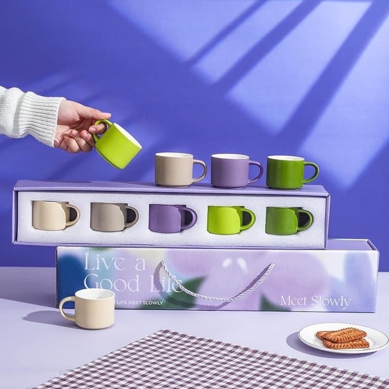 Set 5 cốc sắc màu 80ml