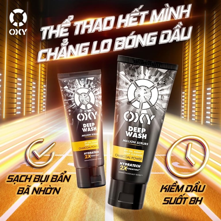 Sữa rửa mặt làm sạch, ngăn ngừa mụn cho nam Oxy WỨah 130g
