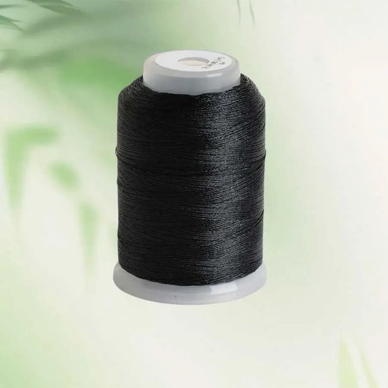 Sợi lụa bóng loại 3/6/9/12/15/18 sợi  thêu màu đen