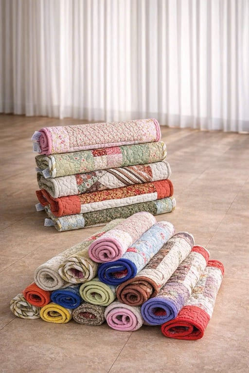 SET 5 THẢM QUILT VINTAGE NIKKA NHẬT- NK06