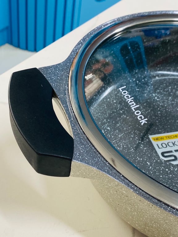 NỒI ĐÁ 7 LỚP STONE 24cm LOCK & LOCK LCA6242D THÀNH THẤP