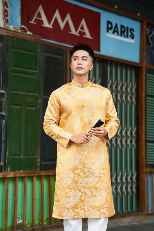 ADN gấm thuỷ đình - vàng M/L/XL/XXL