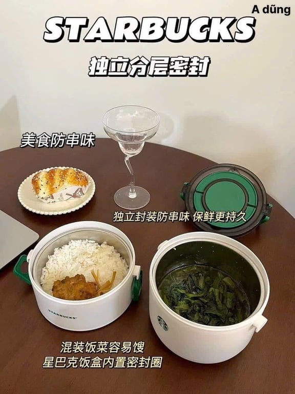 CẶP LỒNG STARBUCKS 2 TẦNG