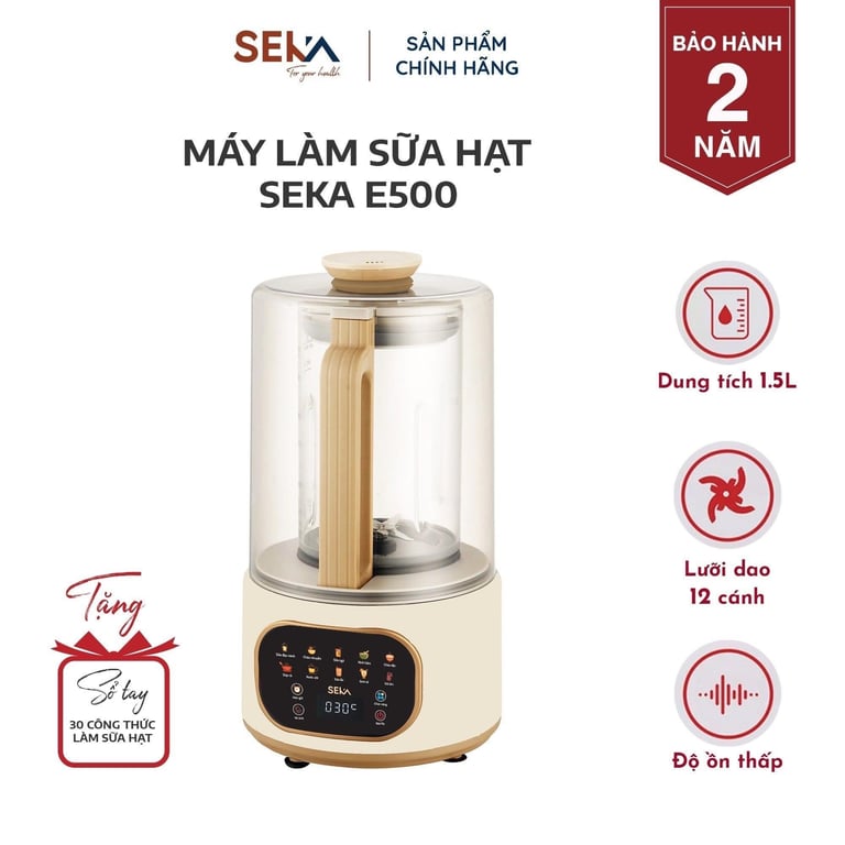 MÁY LÀM SỮA HẠT GIẢM TIẾNG ỒN SEKA E500