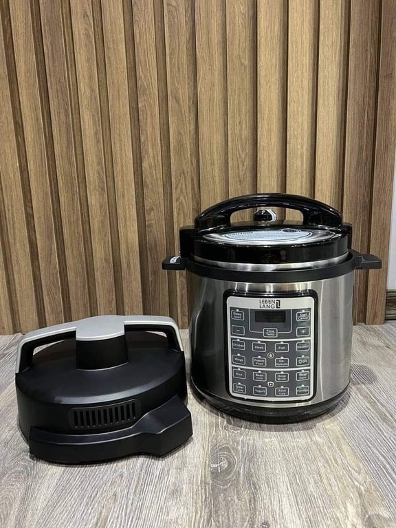 Nồi áp suất điện Lebenlang kèm nồi chiên không dầu LBEE7308