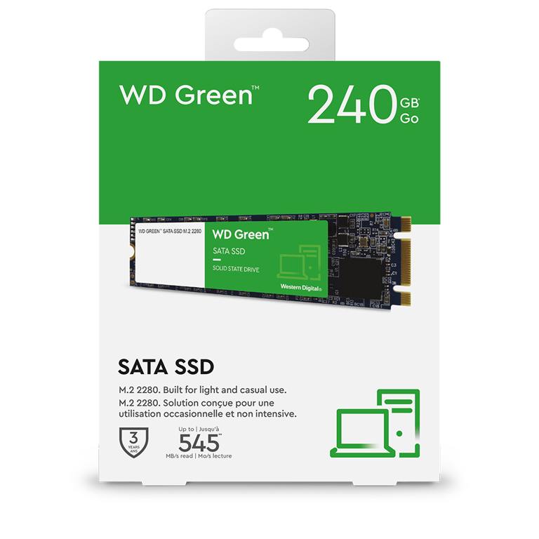 Ổ Cứng SSD Western Digital Green 240GB M.2 2280 Sata III WDS240G3G0B