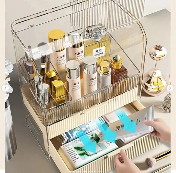 Tủ Kệ Trang Điểm Để Mỹ Phẩm, Nước Hoa 3 Tầng loại 37*31*20cm #HK44