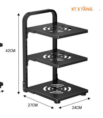 Kệ để xoong nồi nhiều tầng, kệ để đồ gầm bếp và tủ bếp tiện lợi loại 2 tầng- 3 tầng #HK01