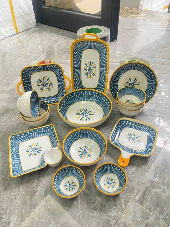 💗 BỘ BÁT ĐĨA PHONG CÁCH NHẬT 15 món