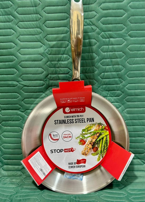 Chảo inox Elmich Trimax đáy liền nguyên khối size 20-24-26