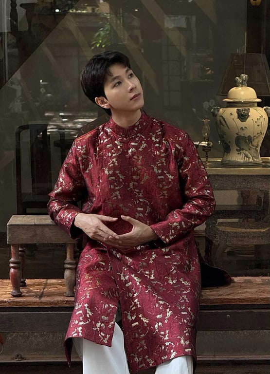 ADN Oao gấm loang - đỏ M/L/XL/XXL/XXXL