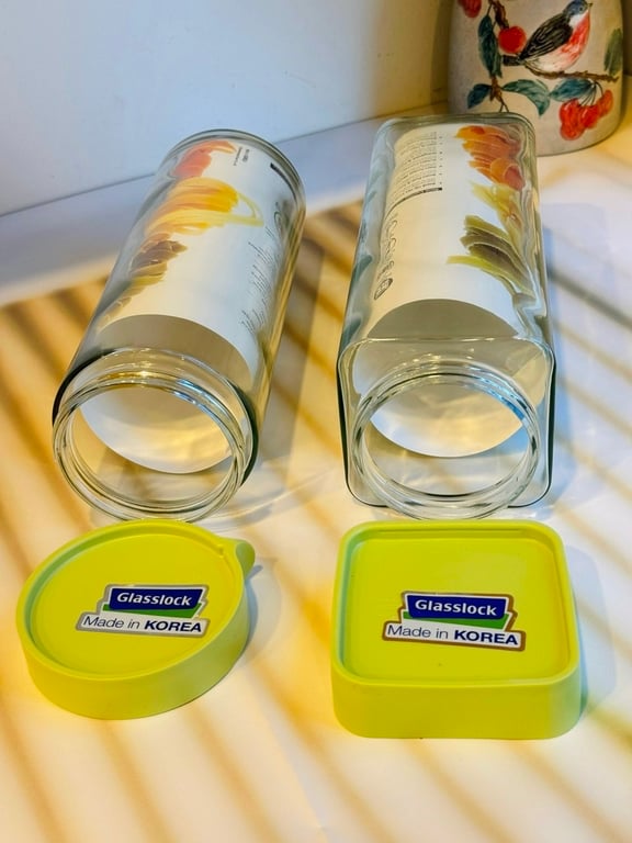 Set 2 bình ngâm Glasslock nắp vặn IG793 1050ml và 1300ml