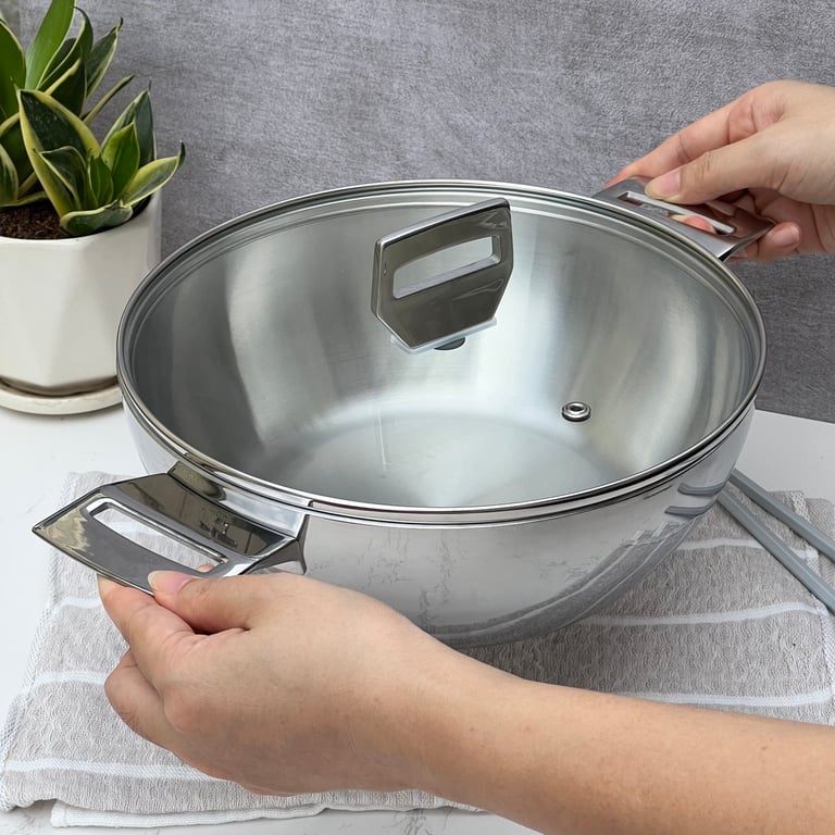 Chảo lẩu đúc inox 16/10 Kaiyo size 24-26