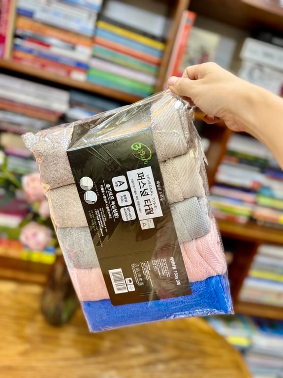 Combo set 5 khăn tắm gội xuất Hàn