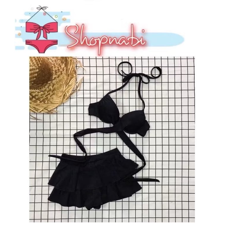 Bikini 2 mảnh chéo đen