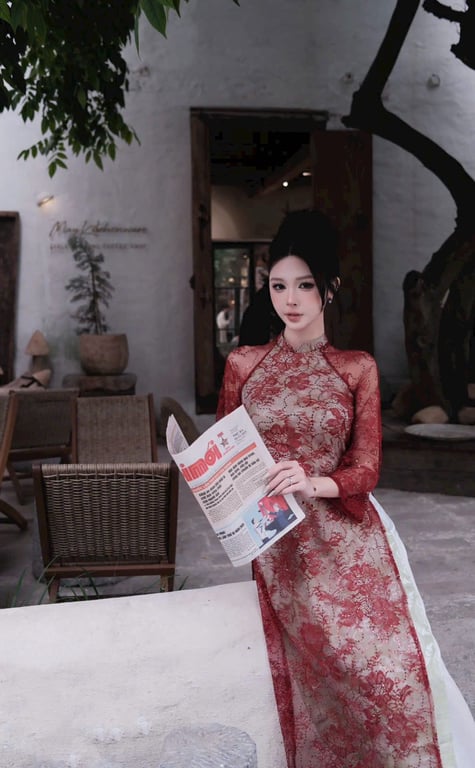 AD ren đỏ lót tằm xanh S/M