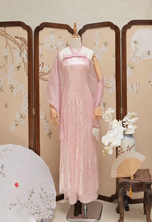 AD yếm kim sa nơ hồng S/M
