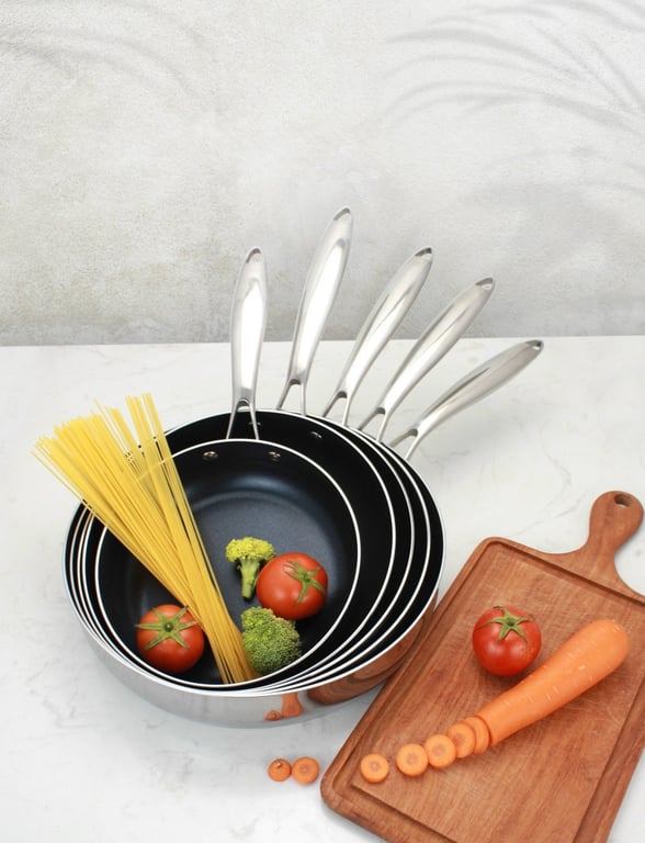 CHẢO INOX ĐÚC LIỀN KHỐI CHỐNG DÍNH KALPEN KAZLER size 20-24-26-28-30