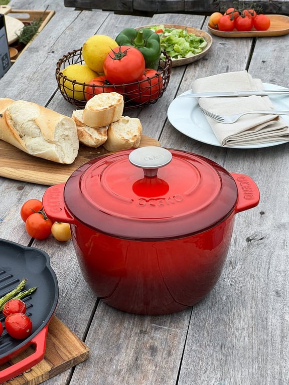 Nồi gang dáng cao Oceno 20cm (cao 13cm)