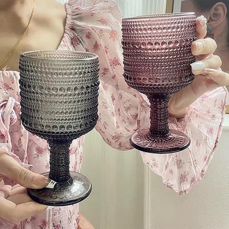 Set 6 cốc thủy tinh pha lê họa tiết hạt mưa