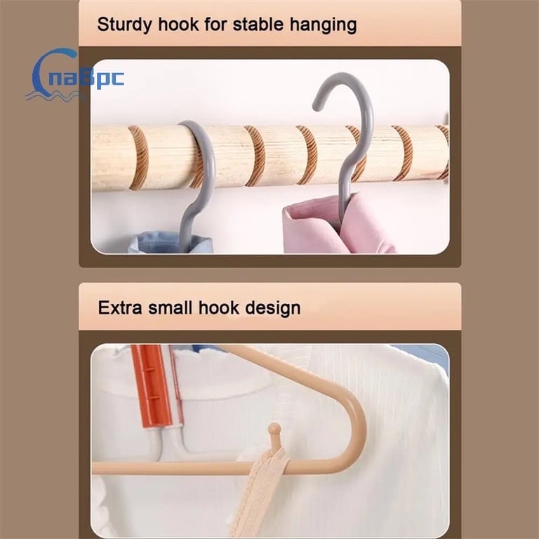 Set 10 móc áo gập gọn