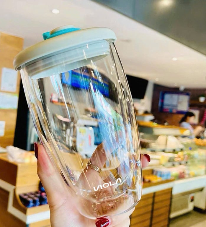 SET 4 CỐC THỦY TINH 2 LỚP CÁCH NHIỆT VIOLA 450ML