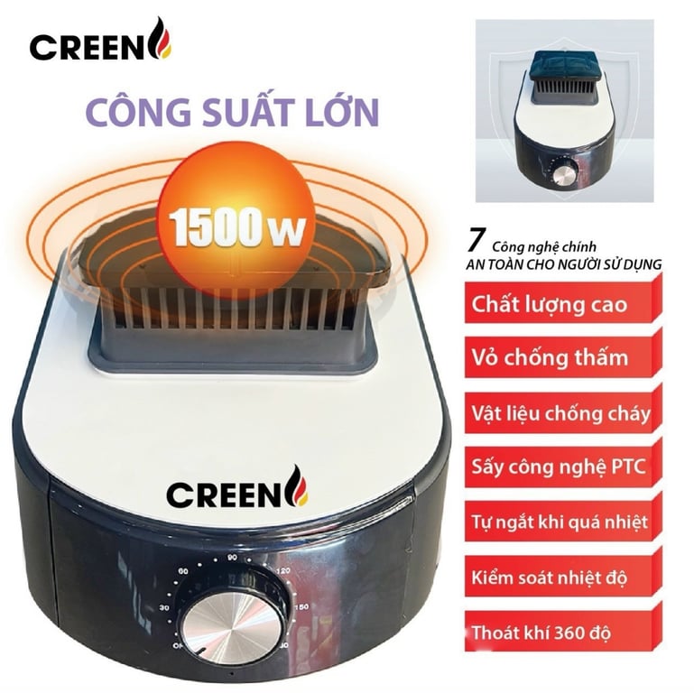 Tủ Sấy Quần Áo Creen CR-TS 160 size to & công suất lớn
