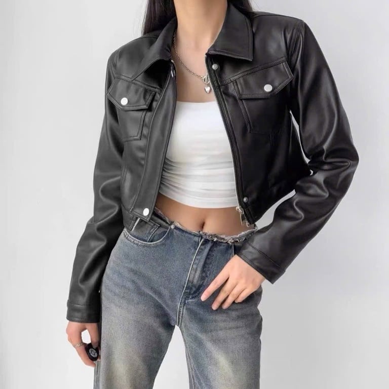 Ak da đen lửng croptop