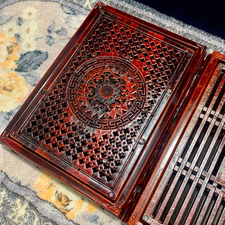 Khay nhựa đúc giả Gỗ Uống Trà mẫu truyền thống