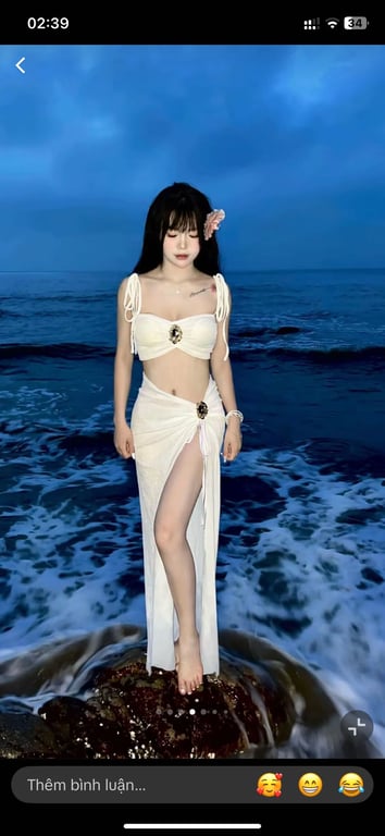 Bikini đồ bơi đi biển set ba món HAI TANG VÀNG