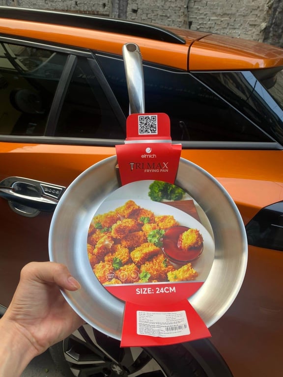 Chảo xào inox  elmich Trimax 1 quai đáy liền sz 24cm