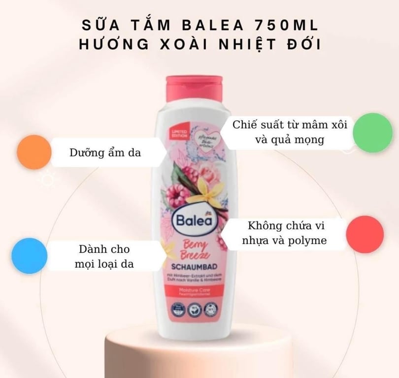 SỮA TẮM BALEA SCHAUMBAD BERRY BREEZE 750ML