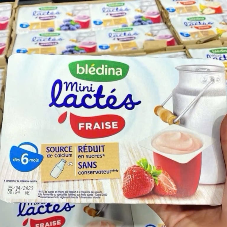 Sữa Chua Nguội Bledina Lactes Pháp cho Bé từ 6 Tháng(6h/1vỉ)