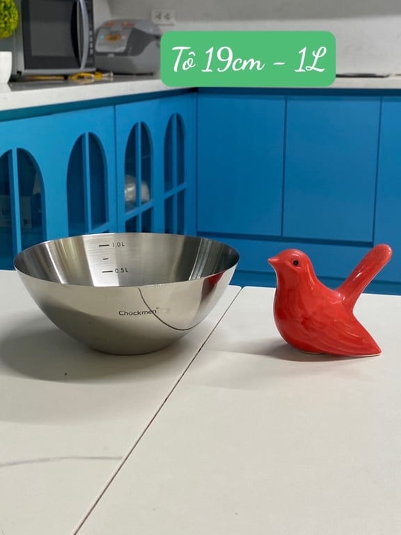 Tô trộn inox Chockman size 19cm (1L) - 22cm (2L) - 28cm (3.5L)