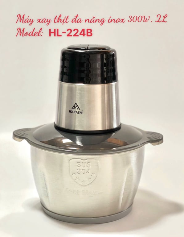 MÁY XAY THỊT ĐA NĂNG HOLTAHSHI – CỐI THỦY TINH VÀ INOX 2.0L
