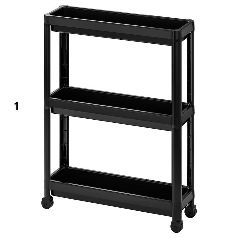 KỆ ĐỂ ĐỒ 3 TẦNG CÓ BÁNH XE ĐẨY VESKEN – HÀNG IKEA CHÍNH HÃNG