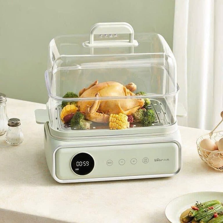 NỒI HẤP ĐIỆN ĐA NĂNG 2 TẦNG 15.5L BEAR DZG-P20W6