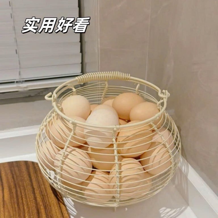 RK755 - GIỎ TRỨNG THÉP VINTAGE ĐAN THỦ CÔNG