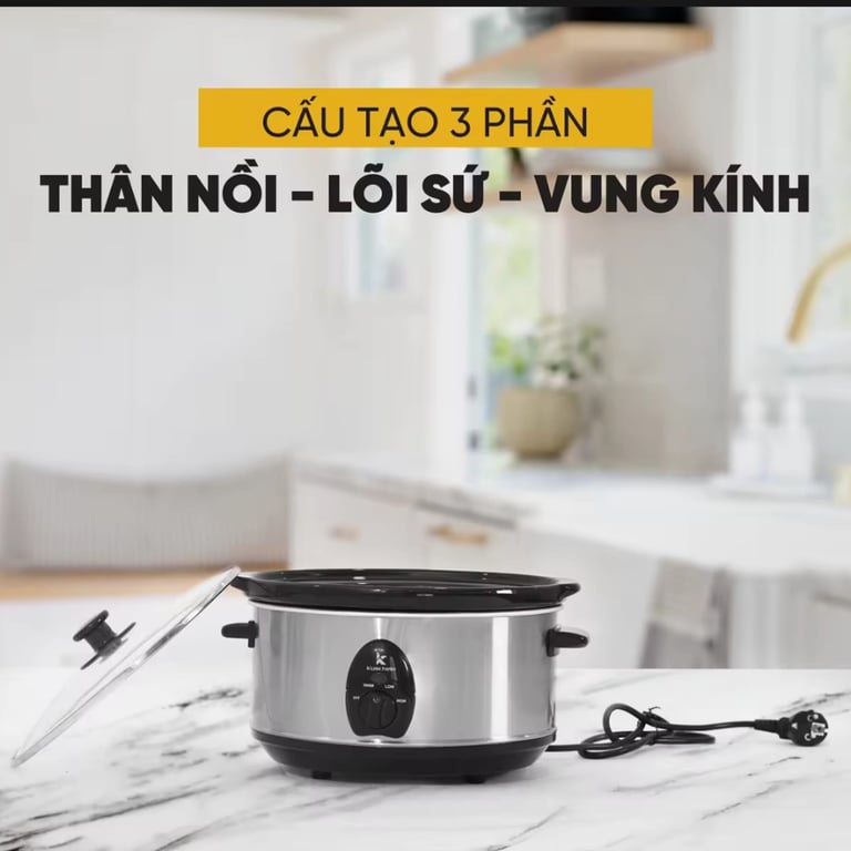 Nồi nấu chậm KSC023-3.5 3,5 lít🏖