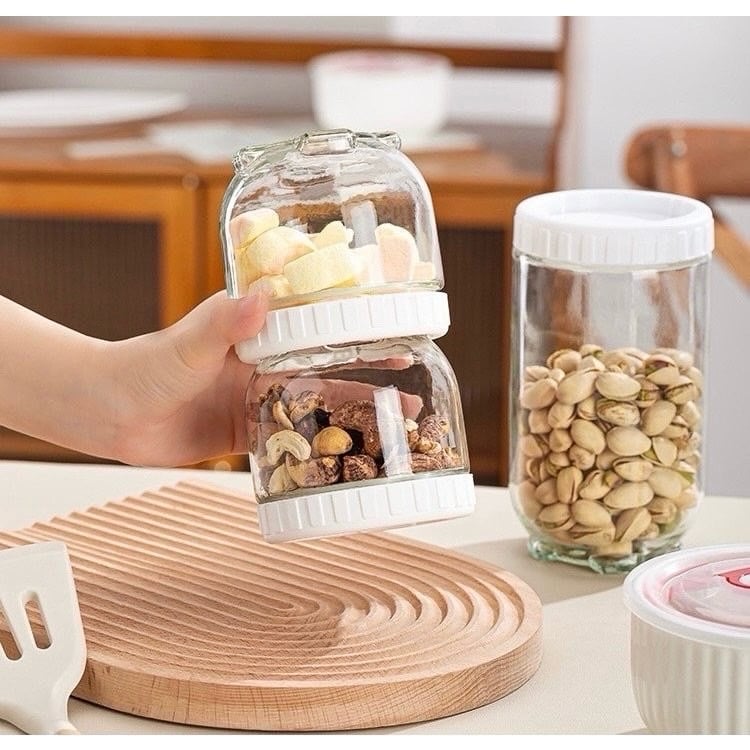 SÉT 5 HỘP ĐỰNG THỰC PHẨM BẰNG THUỶ TINH JINGBOLI SIÊU SỊN