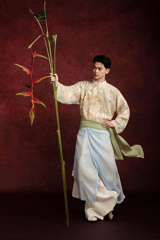 ADN Khởi 2 lớp hoa vàng kèm đai (M->XXL)