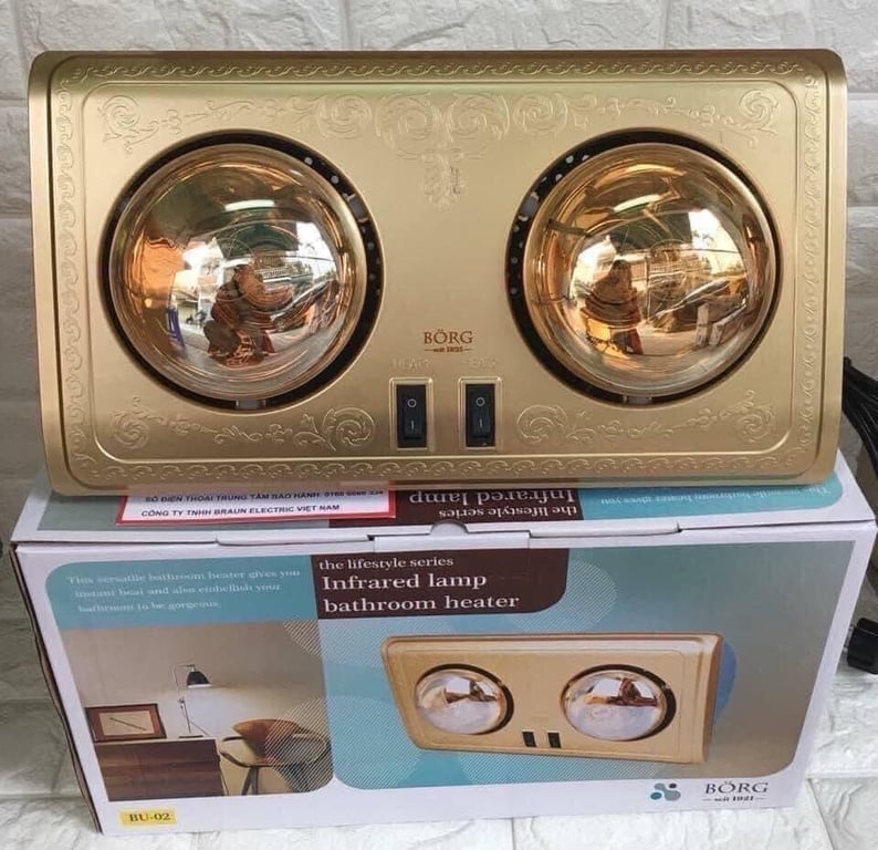 ĐÈN SƯỞI 2 BÓNG BORG BRAUN BU02