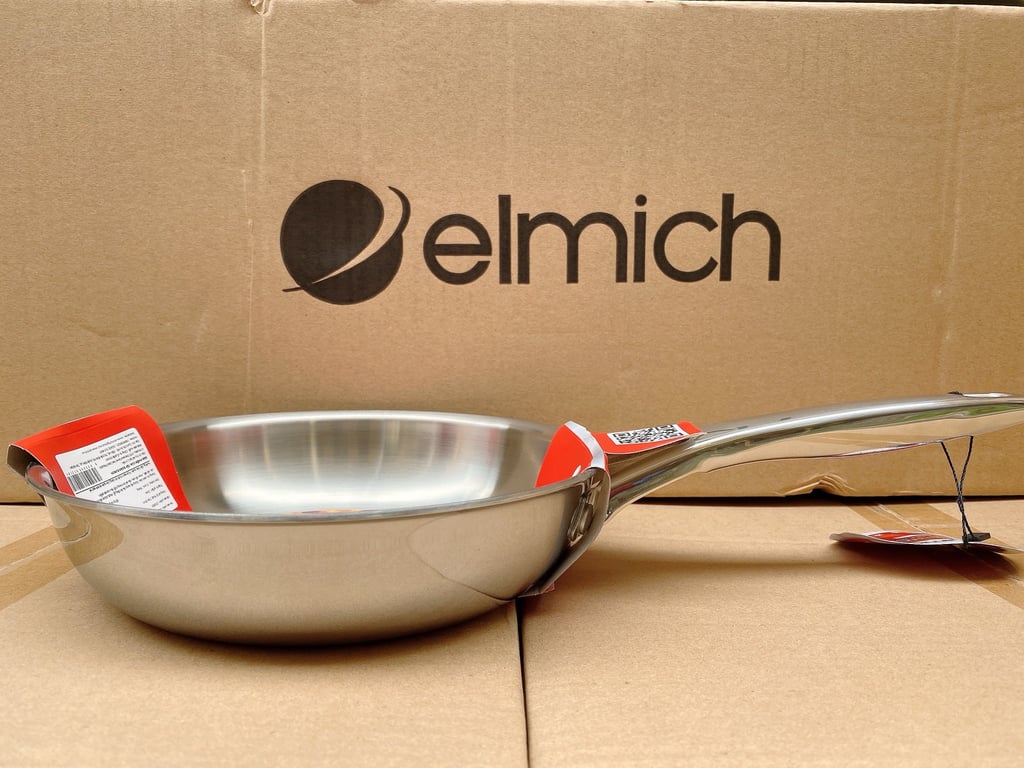 Chảo xào inox #Trimax 1 quai đáy liền nguyên khối sz 20cm