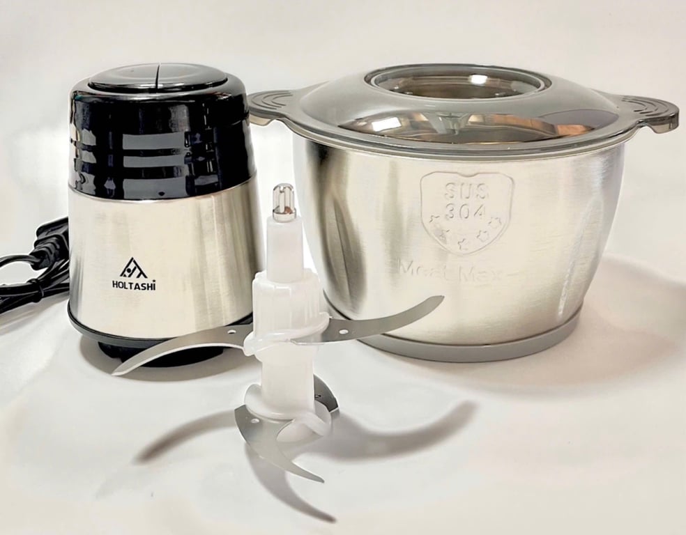 MÁY XAY THỊT ĐA NĂNG HOLTAHSHI – CỐI THỦY TINH VÀ INOX 2.0L