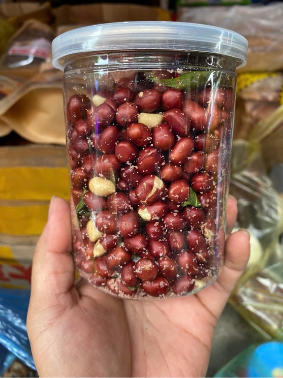 Lạc rang muối hồng, lá chanh 500gr