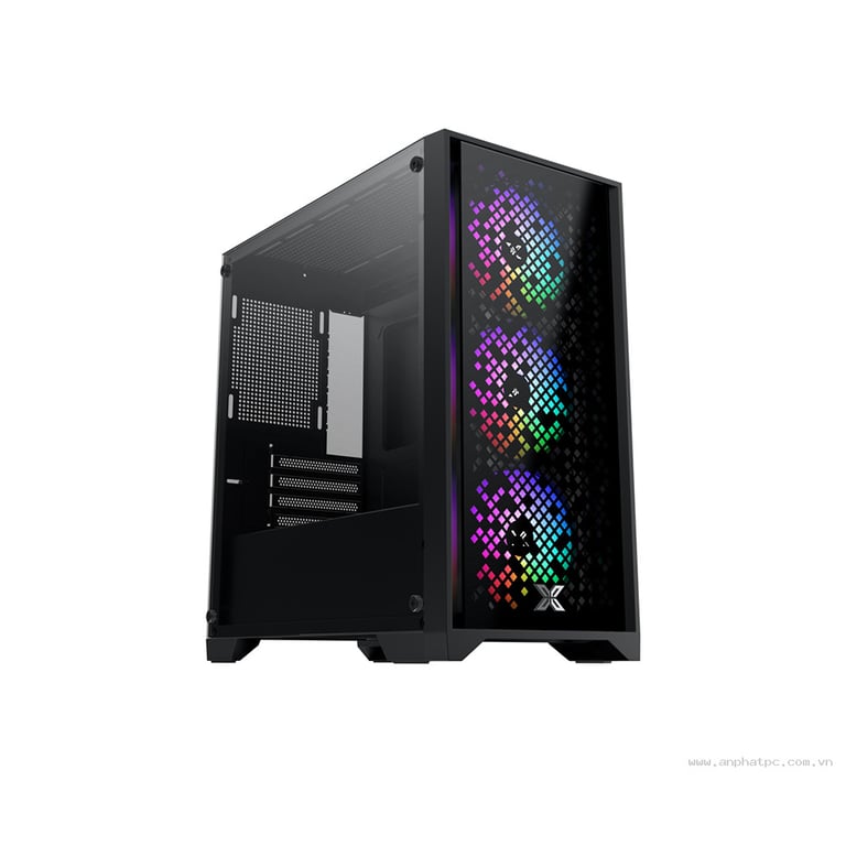 Case Máy Tính Xigmatek NYX II 3F EN42188 Matx | 3 fan RGB | Màu Đen
