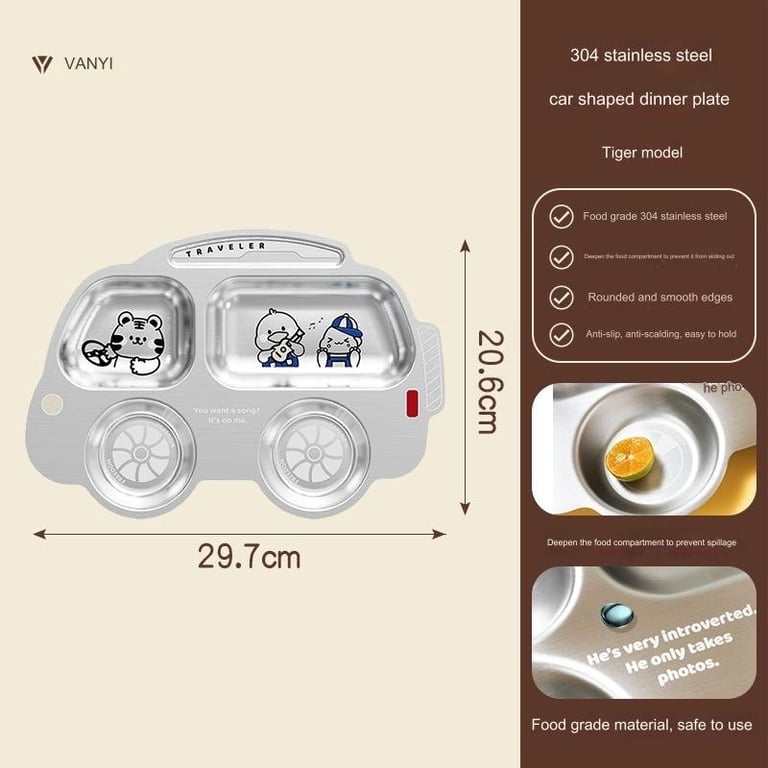 RK653 - KHAY ĂN DẶM Ô TÔ HOẠT HÌNH