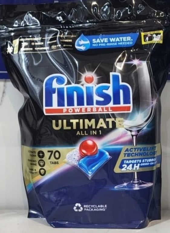 Viên rửa Finish Ultimate 70 viên (mẫu mới 2023 của Quantum )