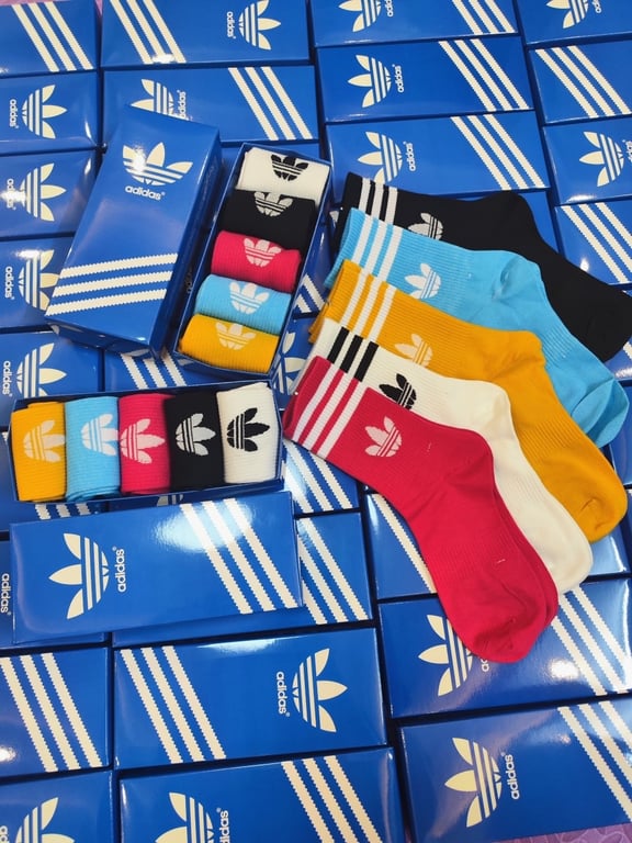 HỘP 5 ĐÔI TẤT ADIDAS CỔ CAO SIÊU ĐẸP