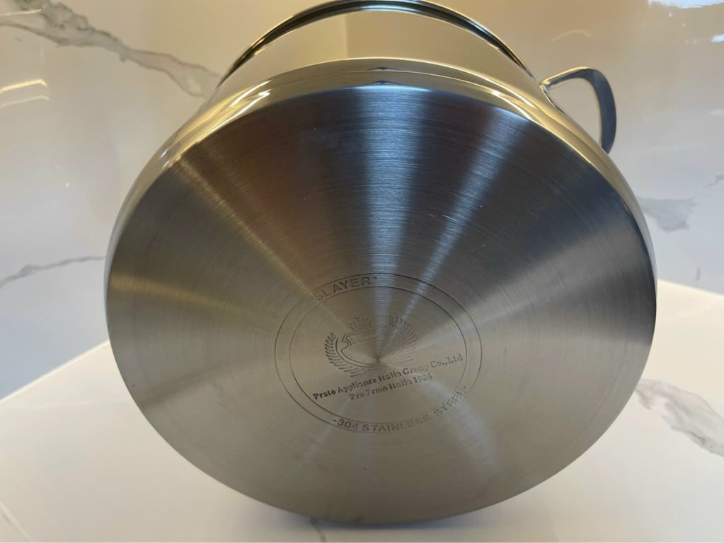 NỒI LUỘC GÀ INOX CAO CẤP 5 ĐÁY TỪ PRATO size 28-30